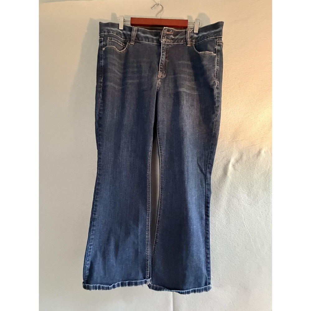 Lane Bryant Jeans Womens 18S Blue Wash High Rise Bootcut Tighter Tummy Plus
